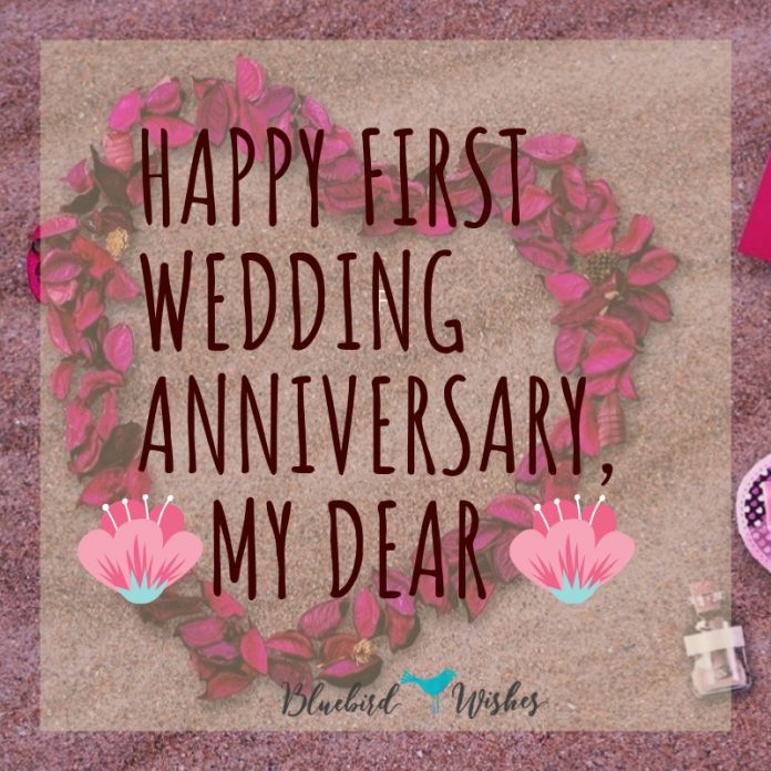 first wedding anniversary wishes for husband