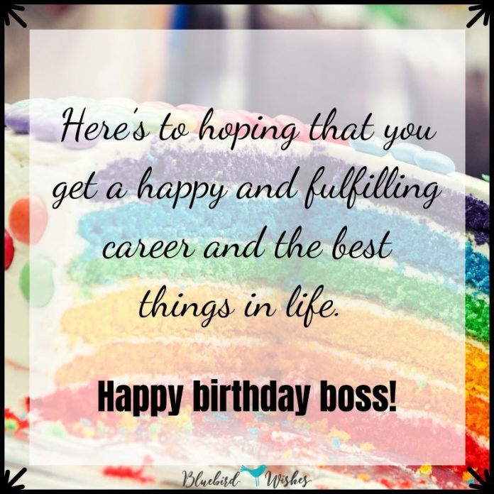 Birthday greetings for boss | Bluebird Wishes