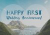 1st wedding anniversary greetings for friends