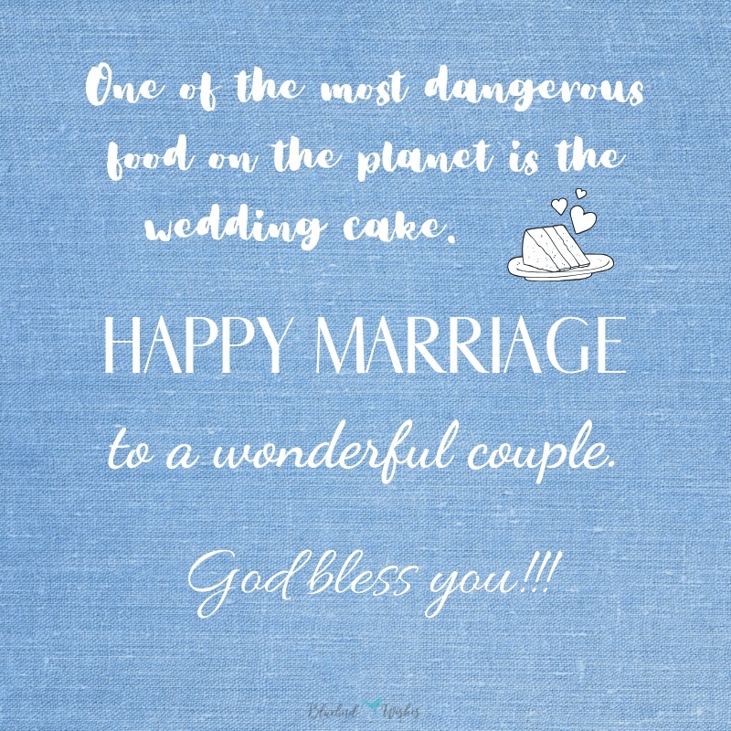 Funny wedding messages for newly married couple | Bluebird Wishes