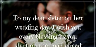 wedding messages for sister