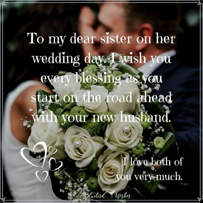 wedding messages for sister