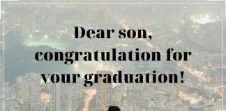 graduation words for son