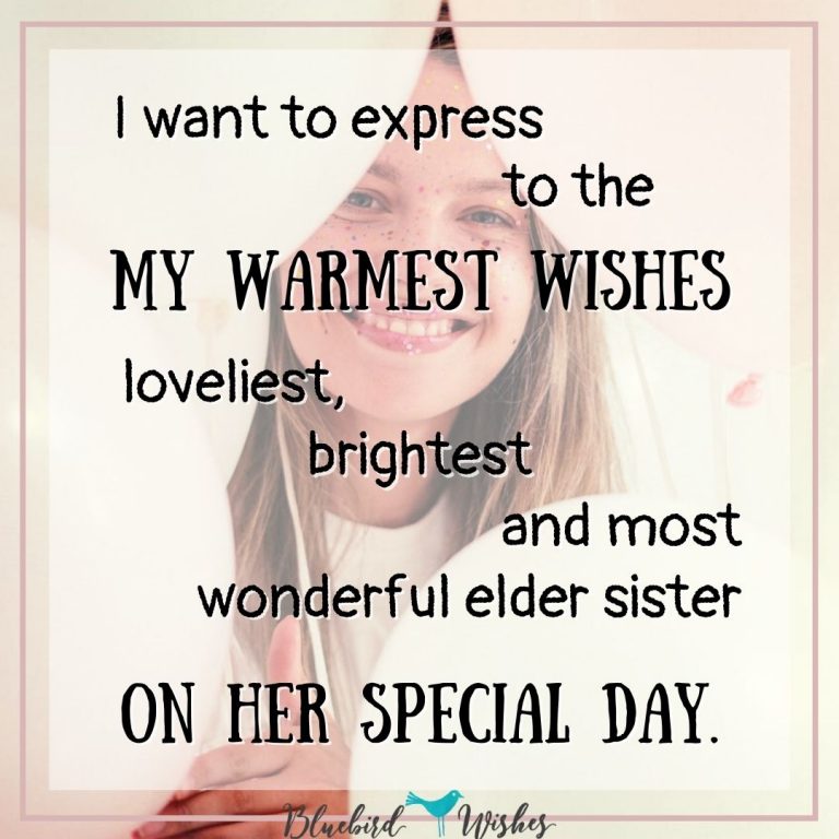 Birthday messages for elder sister